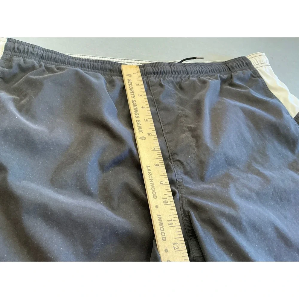 Nike Vintage Board Shorts Black White Swim Trunks Mesh Lined Mens XL U50901WWW